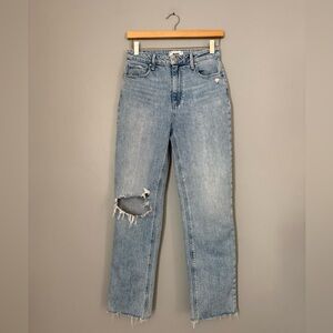 Paige Stella Distressed Straight Leg Jeans , Size 27